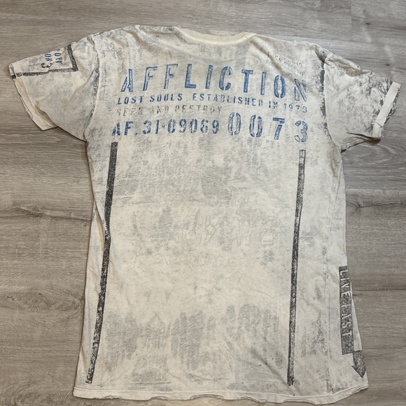 Vintage Y2K affliction reversible graphic t shirt -XXL - Picture 4 of 7